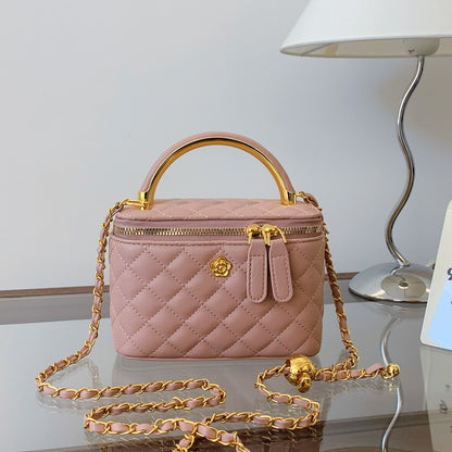 Cross-border diamond lattice chain handbag bag women's autumn new personality box bag foreign casual shoulder crossbody bag